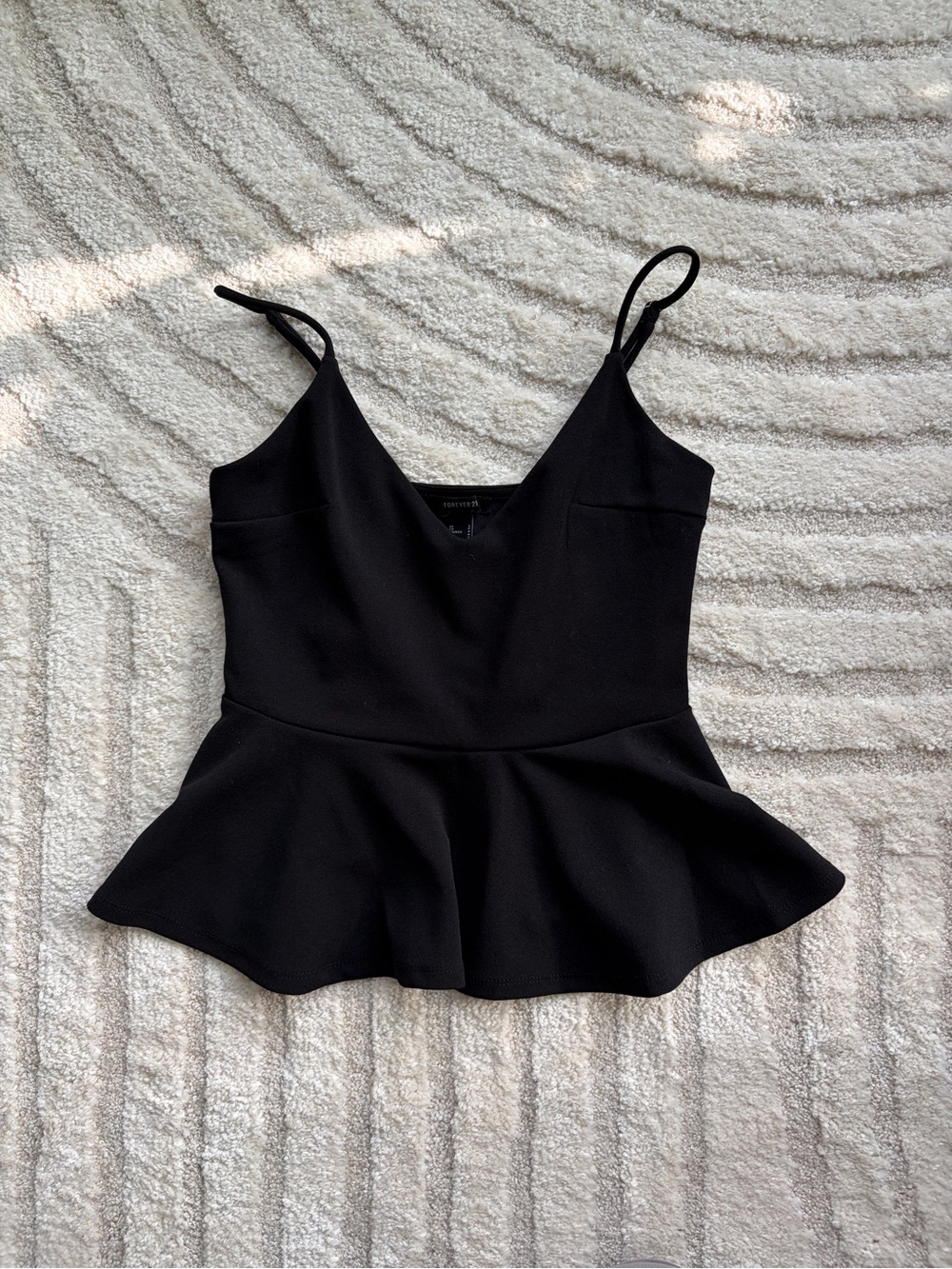 Forever 21 Black Peplum Cami Top